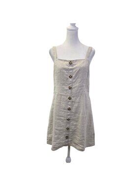 Rhythm. 100% Linen Faux Mini Shirt Dress Size Large